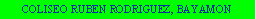 Text Box: COLISEO RUBEN RODRIGUEZ, BAYAMON